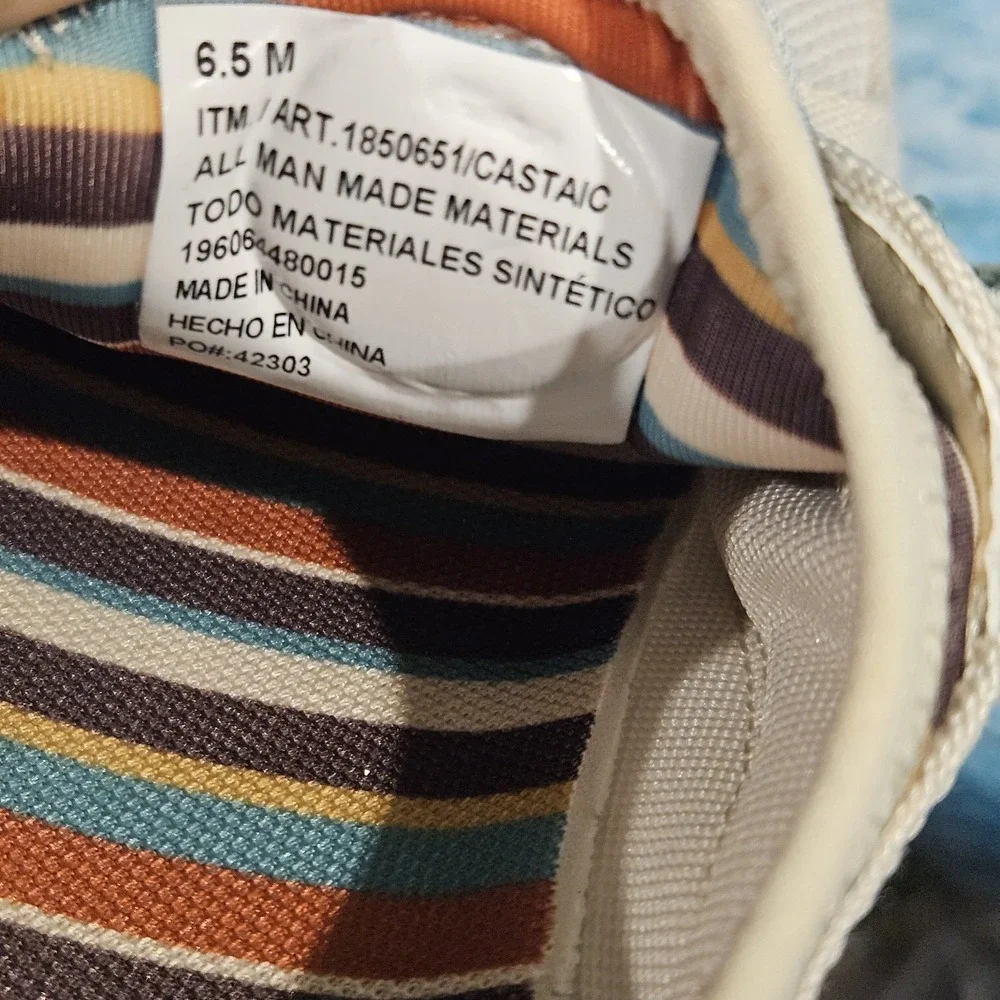 Hurley Castaic Beige‎ Women's Bungee Comfort Shoes Size 6.5 Multicolor